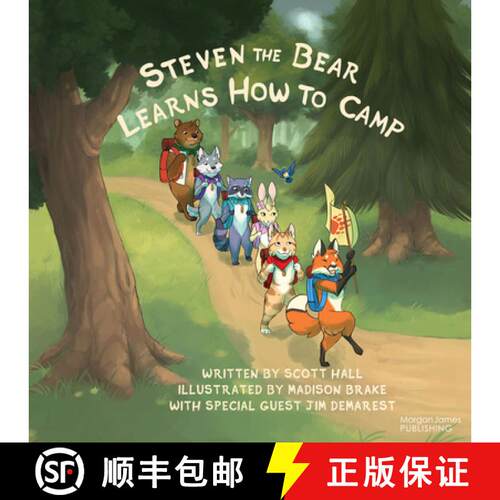 【3-4周达】精装 Steven the Bear Learns How to Camp [9781636980041]