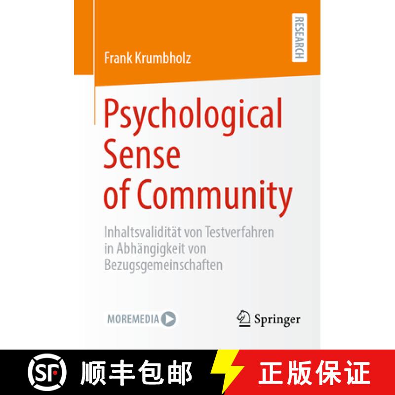 【3-4周达】Psychological Sense of Community : Inhaltsvalidität von Testverfahren in Abhängigkeit vo... [9783658479183] - 实物图