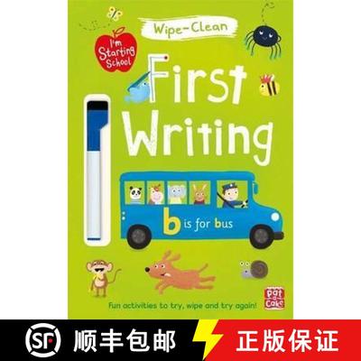 【3-4周达】I'm Starting School: First Writing: Wipe-clean book with pen [9781526380135]