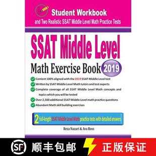 【3-4周达】SSAT Middle Level Math Exercise Book: Student Workbook and Two Realistic SSAT Middle Level... [9781970036411]