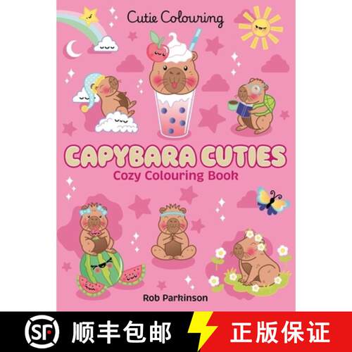 【3-4周达】Capybara Cuties: Colouring Book [9780702342677]