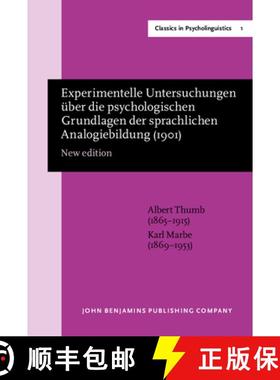 【3-4周达】Experimentelle Untersuchungen uber die psychologischen Grundlagen der sprachlichen Analogi... [9789027209726]