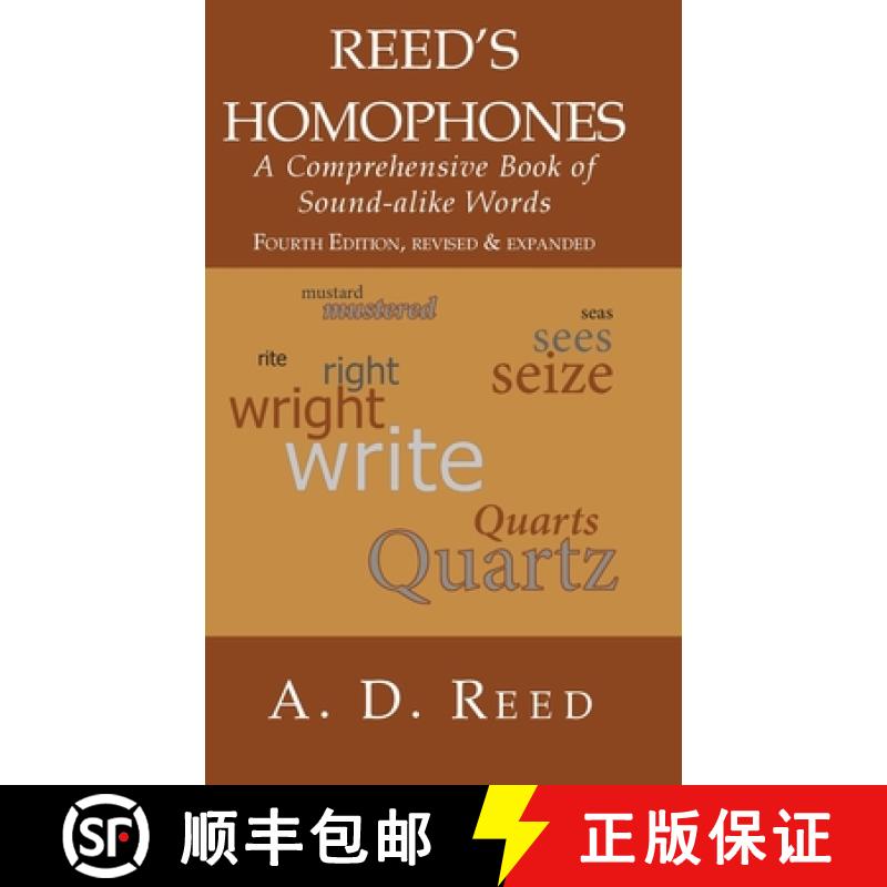 【2-3周达】Reed's Homophones: A Comprehensive Book of Sound-alike Words [9781942016564]