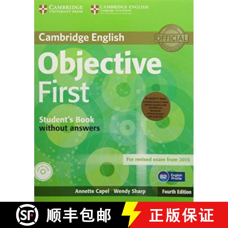 【2-3周达】Objective First Student's Pack (Student's Book without Answers with CD-ROM, Workbook witho... [9781107628564]