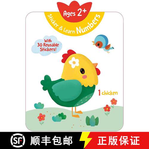 【3-4周达】Sticker & Learn Numbers (Ages 2+): With 30 Reusable Stickers [9789465054360]
