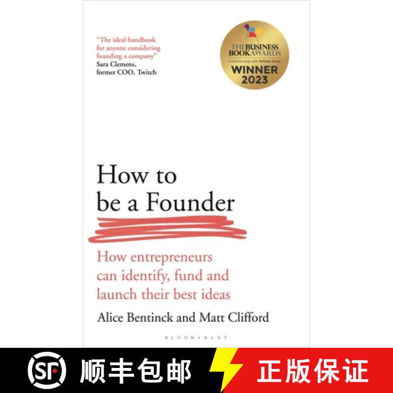 【3-4周达】How to Be a Founder : How Entrepreneurs can Identify, Fund and Launch their Best Ideas [9781399411608]