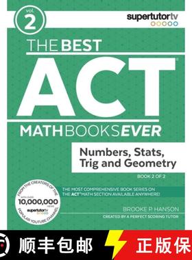 预订 The Best ACT Math Books Ever, Book 2: Numbers, Stats, Trig and Geometry [9781732232013]