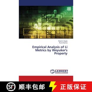 Property Weyuker Metrics Analysis 9786139843282 预订 Empirical