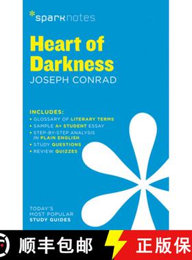 【3-4周达】Heart of Darkness Sparknotes Literature Guide: Volume 32 [9781411469815]