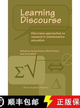 【3-4周达】Learning Discourse : Discursive approaches to research in mathematics education [9789048161751]