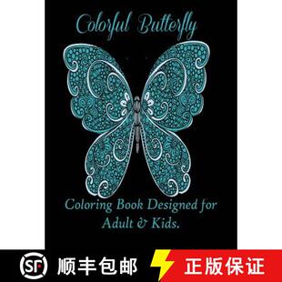 Designed Coloring for Kids. Colorful 4周达 9781950772520 Butterflies Adult Book