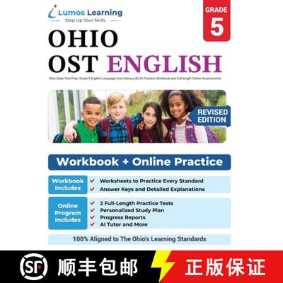 【3-4周达】Ohio State Test Prep: Grade 5 English Language Arts Literacy (ELA) Practice Workbook and F... [9781945730443]