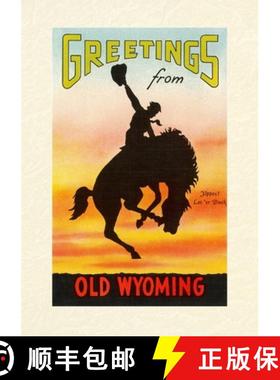 【3-4周达】Vintage Lined Notebook Greetings from Old Wyoming, Bronco [9798385456888]