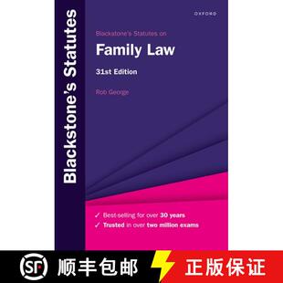 【3-4周达】Blackstones Statutes on Family Law 31st Edition [9780192858610]