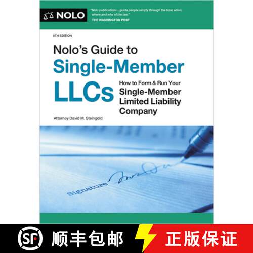 【3-4周达】Nolo's Guide to Single-Member Llcs: How to Form & Run Your Single-Member Limited Liability... [9781413332865]