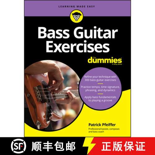 【3-4周达】Bass Guitar Exercises For Dummies [Wiley生活类] [9781119700111]