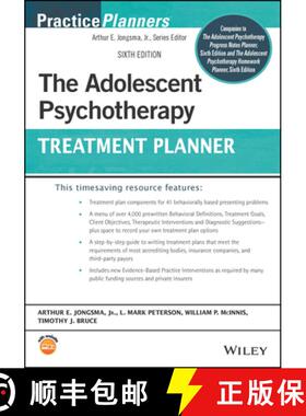 【3-4周达】Adolescent Psychotherapy Treatment Planner, Si xth Edition [9781119886884]