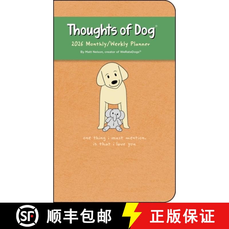 【3-4周达】Thoughts of Dog 12-Month 2026 Weekly/Monthly Planner Calendar [9781524897833]