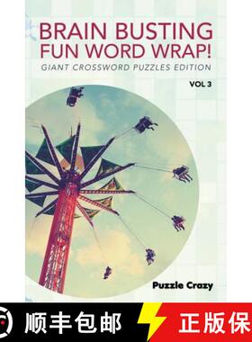 【3-4周达】Brain Busting Fun Word Wrap! Vol 3: Giant Crossword Puzzles Edition [9781683054610]