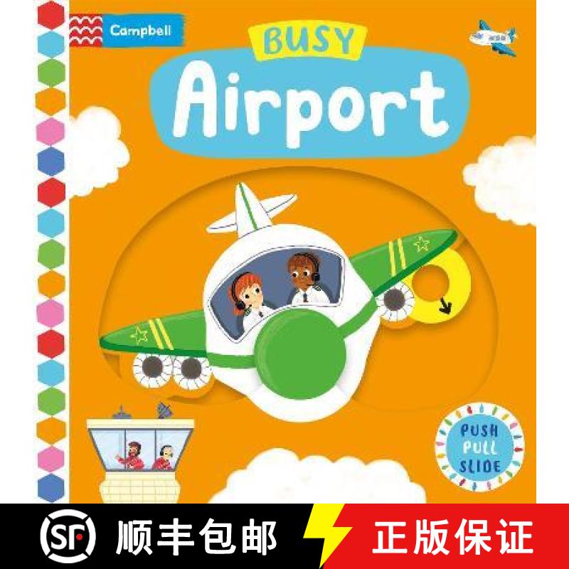 【3-4周达】Busy Airport : A Push, Pull, Slide Book [9781529084610]