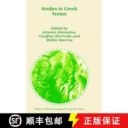 【3-4周达】Studies in Greek Syntax [9780792352907]