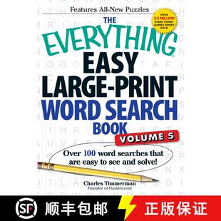 【3-4周达】The Everything Easy Large-Print Word Search Book, Volume 5: Over 100 Word Searches That Ar... [9781440585395]