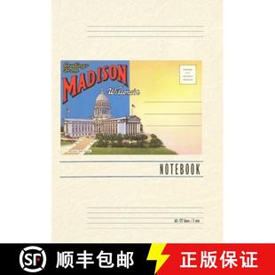 【3-4周达】Vintage Lined Notebook Postcard Folder, Greetings from Madison, Wisconsin [9798385445110]