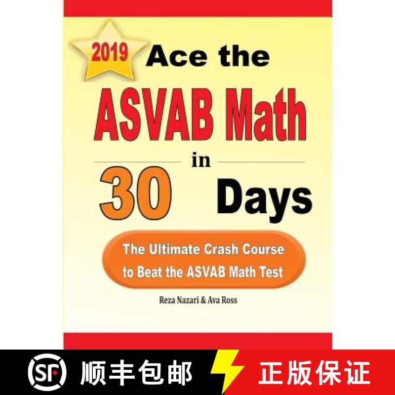 【3-4周达】Ace the ASVAB Math in 30 Days: The Ultimate Crash Course to Beat the ASVAB Math Test [9781970036725]