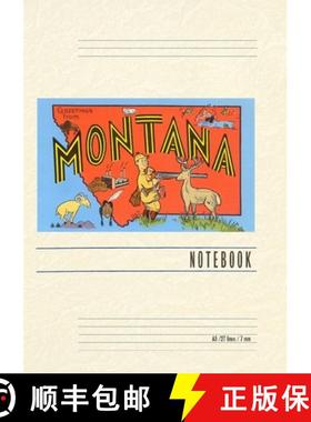 预订 Vintage Lined Notebook Greetings from Montana, Map [9798385428717]