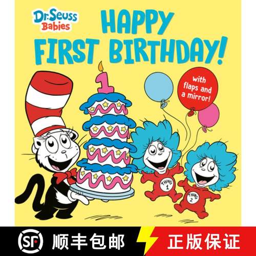 【3-4周达】Happy First Birthday! with Dr. Seuss Babies: An Interactive Lift-The-Flap Board Book with ... [9780593813355]