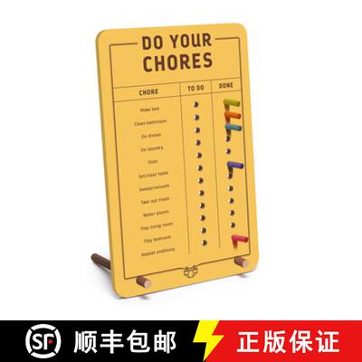 【3-4周达】Knock Knock Do Your Chores Desktop Pegboard [9781683492276]