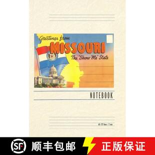 【3-4周达】Vintage Lined Notebook Postcard Folder, Greetings from Missouri [9798385445073]