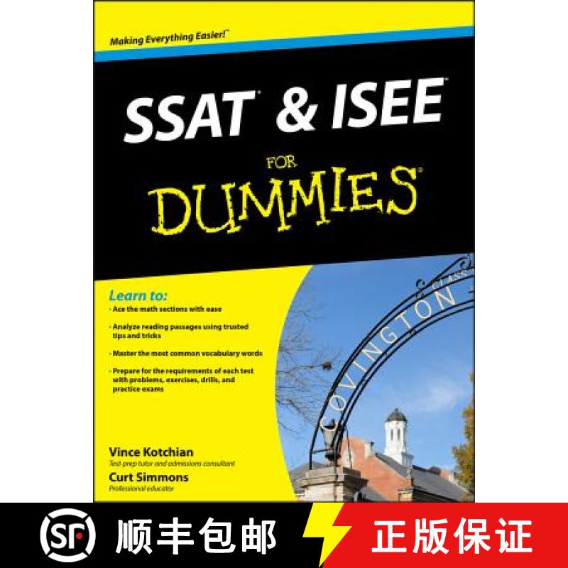 【3-4周达】Ssat & Isee For Dummies [Wiley备考类] [9781118115558]