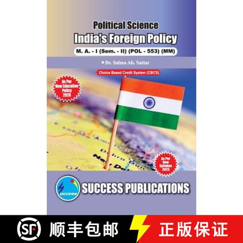 【3-4周达】India's Foreign Policy, First Year, M.A, Sem-II-English [9788119939893]