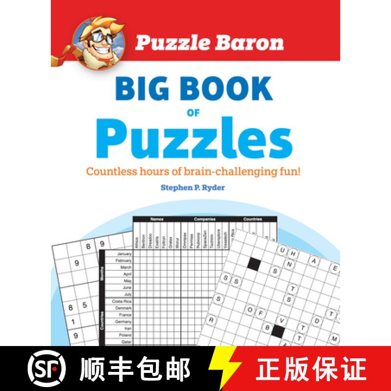 【3-4周达】Puzzle Baron's Big Book of Puzzles: Countless Hours of Brain-Challenging Fun! [9781465459121]