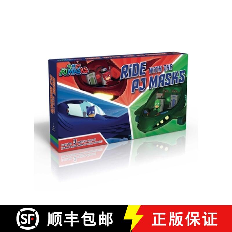 【3-4周达】Ride with the Pj Masks (Boxed Set): To the Cat-Car!; Go, Go, Gekko-Mobile!; Fly High, Owl ... [9781534498198]