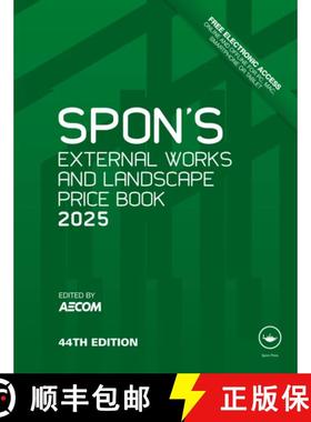 【3-4周达】Spon's External Works and Landscape Price Book 2025 [9781032822822]