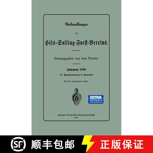 【3-4周达】Verhandlungen des Hils-Solling-Forst-Vereins [9783662334157]