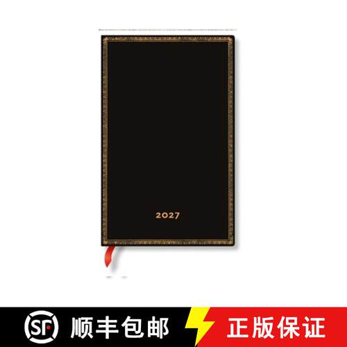 【3-4周达】2027 Black Edition Maxi Horizontal Hardcover 12-Month Weekly Planner, 160pg, 100gsm by Pap... [9780349716572]
