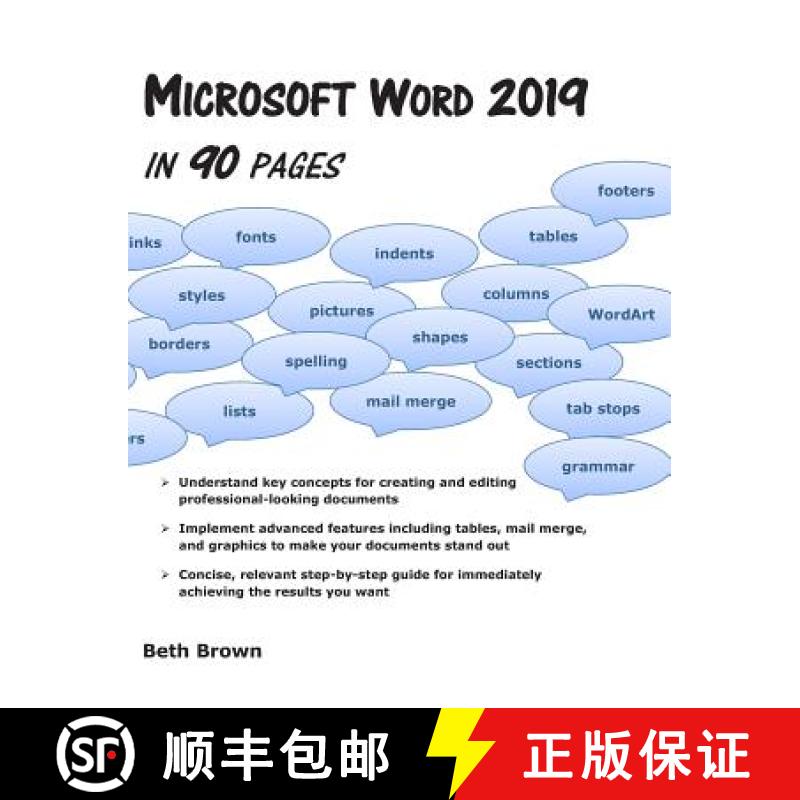 【2-3周达】Microsoft Word 2019 In 90  Pages [9780998684444]