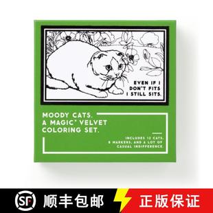 【3-4周达】Moody Cats Magic Velvet Coloring Set [9780735381223]