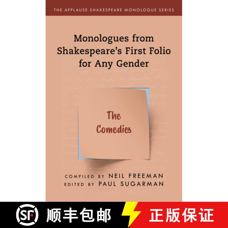 【2-3周达】Monologues from Shakespeare's First Folio for Any Gender : The Comedies [9781493056767]