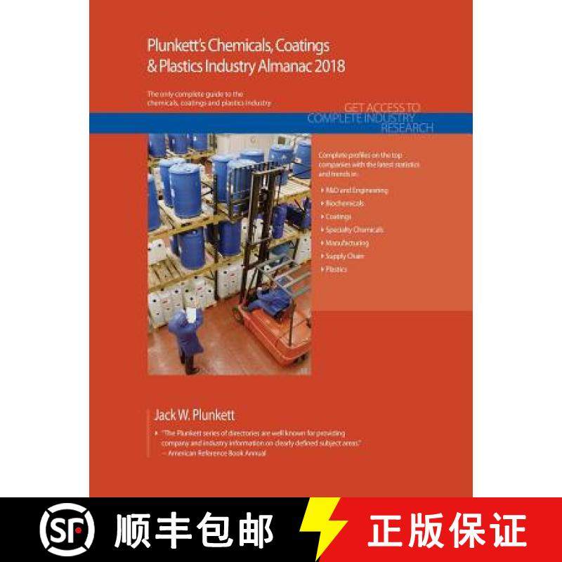 预订 Plunkett's Chemicals, Coatings & Plastics Industry Almanac 2018: Chemicals, Coatings & Plastics ... [9781628314472]