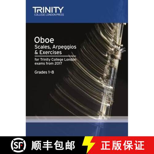 【3-4周达】Oboe Scales, Arpeggios & Exercises Grades 1 to 8 from 2017 [9780857365132]