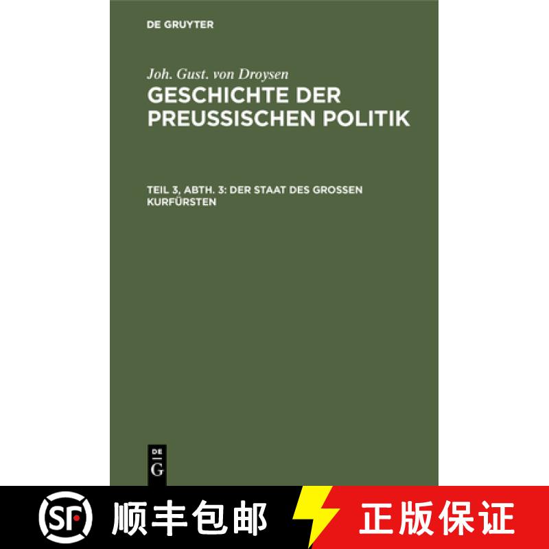 预订 Der Staat des grossen Kurfürsten [9783111299457]