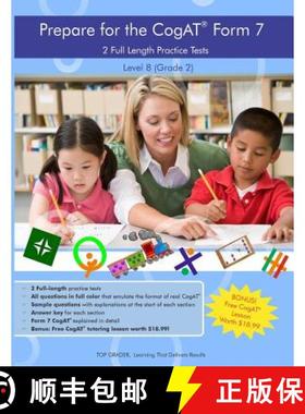 预订 Two Full Length Practice Tests for the CoGAT Form 7: For Level 8 (Grade 2) [9780692732144]