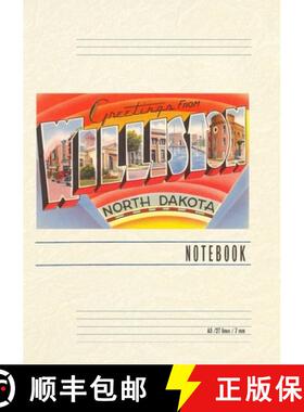 【3-4周达】Vintage Lined Notebook Greetings from Williston, North Dakota [9798385430642]