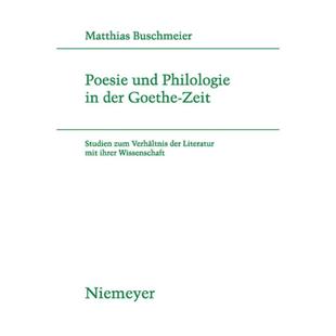 Der und Zum Mit Studien Poesie Wis... Zeit Philologie der Literatur Goethe ltnis 9783484181854 Ihrer 4周达 Verh