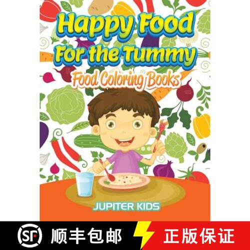 【3-4周达】Happy Food For the Tummy: Food Coloring Books [9781683052326]