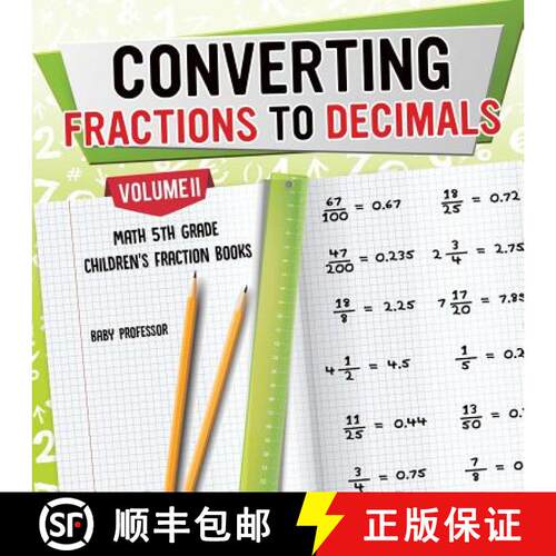 【3-4周达】Converting Fractions to Decimals Volume II - Math 5th Grade | Children's Fraction Books [9781541925496]